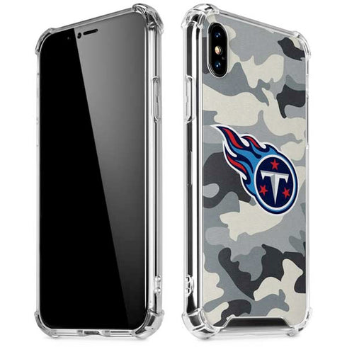 NFL Tennessee Titans Camo iPhone XS Max Clear Case